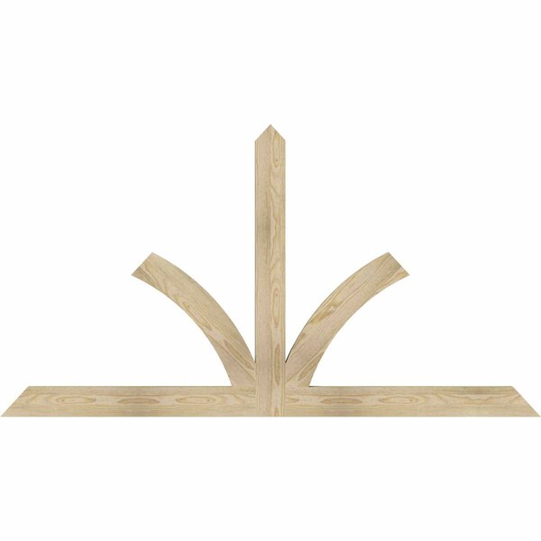 Ekena Millwork Richland Rough Sawn Timber Gable Bracket, Douglas Fir, 72"W x 39"H x 2"D x 4"F, 13/12 Pitch GBW072X39X0204RIC00RDF - main